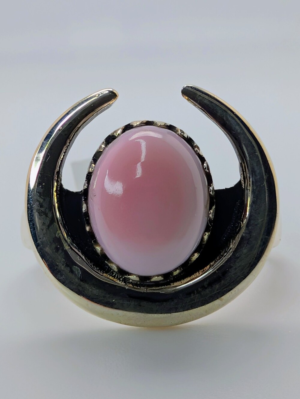 Pink Conch S925 Sterling Silver Ring Size 9 1/4